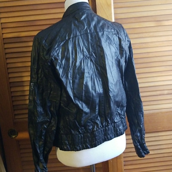 Black Pleather Moto Jacket - Picture 5 of 5